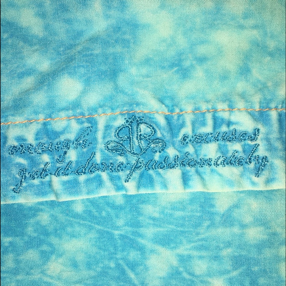 ROAR Embellished Blue & Orange Western Shirt Large - Picture 8 of 16